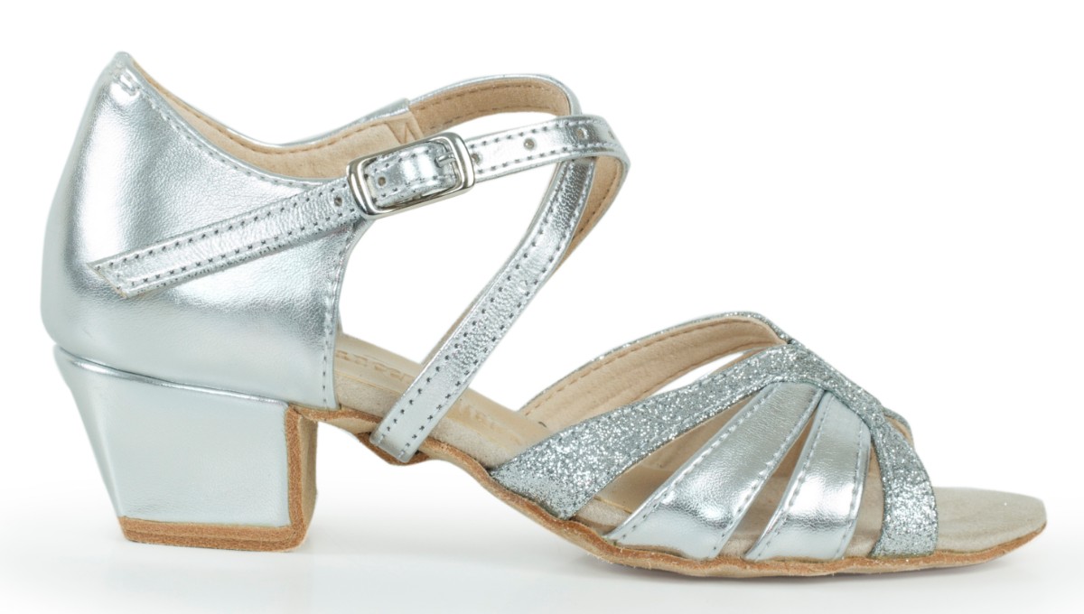 Танцевальная обувь DanceMaster 1412K серебро